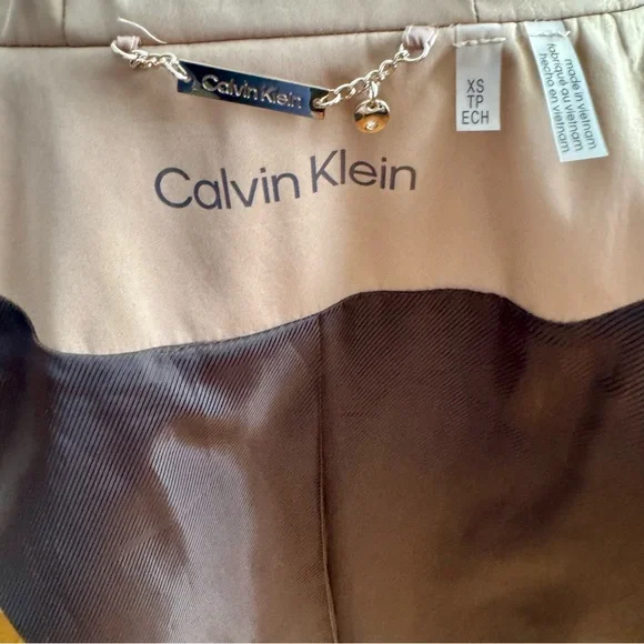 Calvin Klein Hooded Skirted Raincoat - Picture 10 of 10